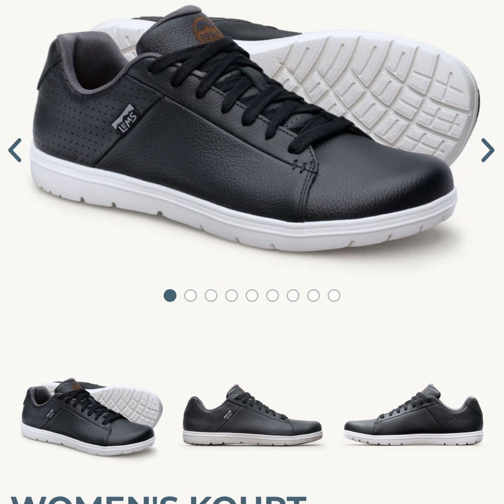 Lems Kourt Black and White Minimalist Sneakers